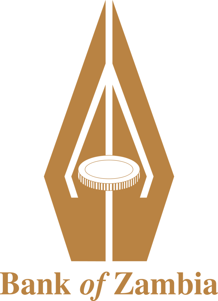 Bank of Zambia stacked logo in copper.
