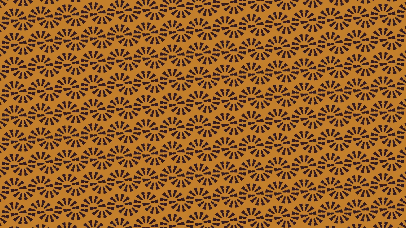 Repeating ZAMSHU tread pattern in midnight violet on bronze.