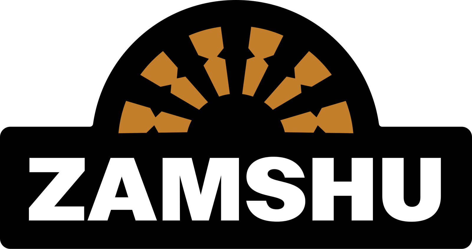 The ZAMSHU holding device: the arched tread above the ZAMSHU name bar.